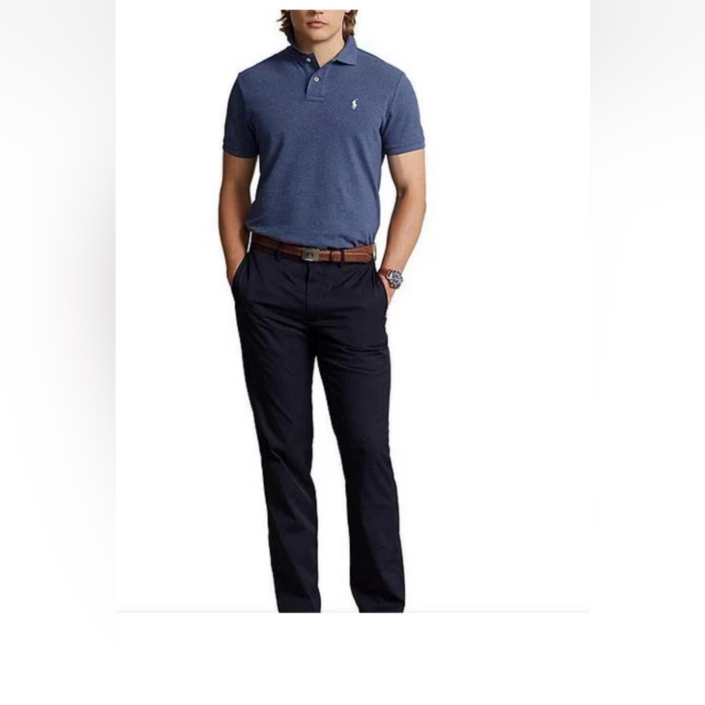 Polo Ralph Lauren Mens Navy Performance Chino Golf Tailored Fit Pants Size 40/32